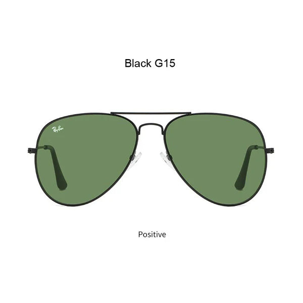 Rayban Aviator Sunglass | RB 75 Black Green