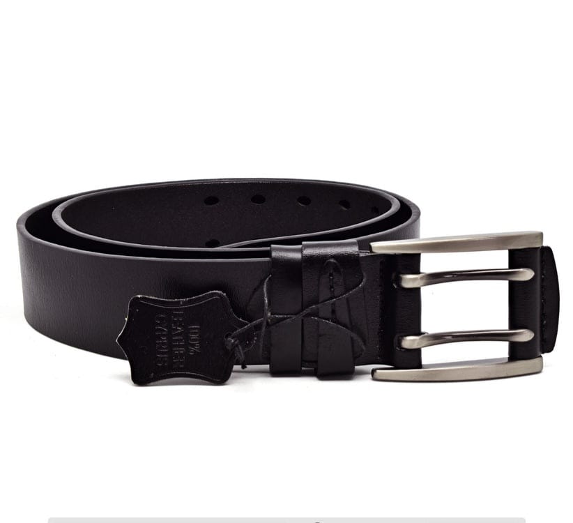 Premium Quality Double Pin Original Leather Belt | ORGN Belt 03 Black
