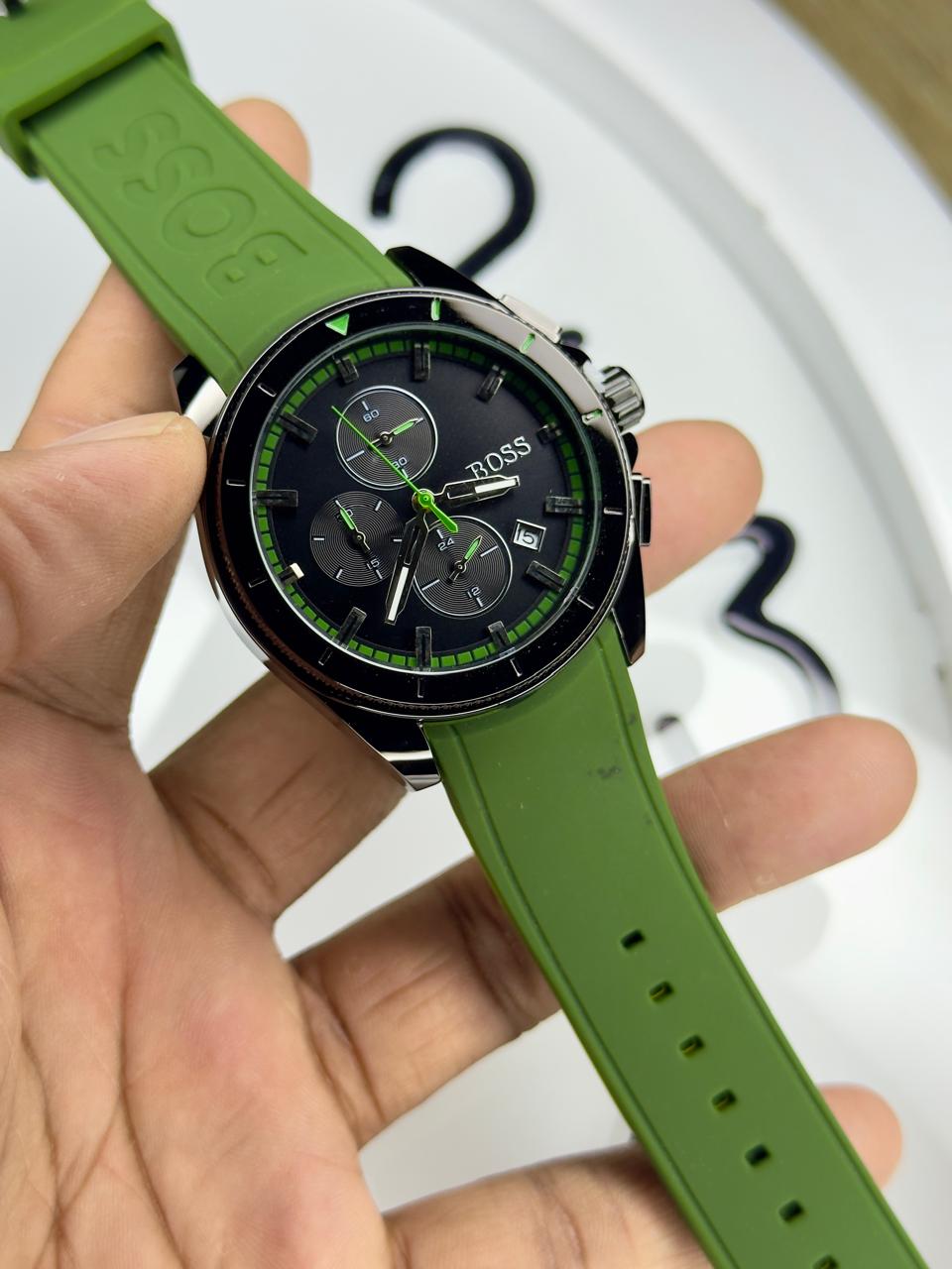 BOSS Men's Chronograph Velocity Silicone Strap Watch | Boss watch 01 F