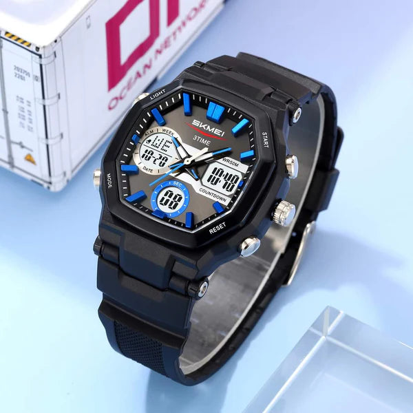 SKMEI Dual Time Analog Digital Watch | 100% Authentic | SKMEI 2389 Blue