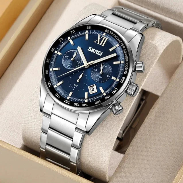 Original SKMEI Watch | 100% Authentic | SKMEI 9096 Silver Blue