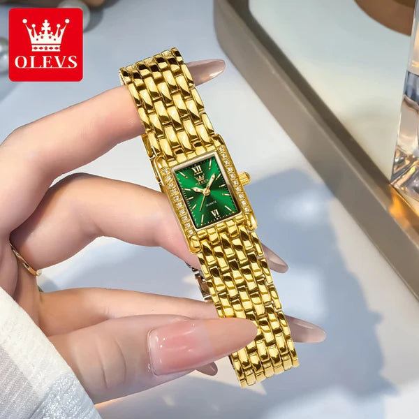 Original OLEVS Ladies Quartz Watch | 100% Authentic | OLEVS Watch 3700 Green