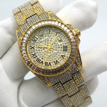 Stylish Just Date Stone Watch | RLX Watch 200 B
