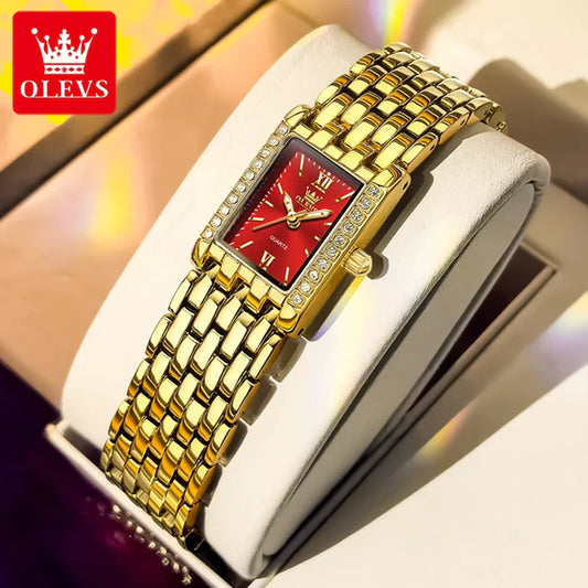 Original OLEVS Ladies Quartz Watch | 100% Authentic | OLEVS Watch 3700 Red