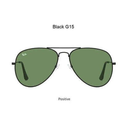 Rayban Aviator Sunglass | RB 75 Black Green