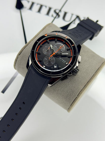 BOSS Men's Chronograph Velocity Silicone Strap Watch | Boss  watch 01 C