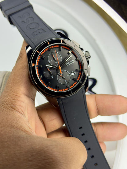 BOSS Men's Chronograph Velocity Silicone Strap Watch | Boss  watch 01 C