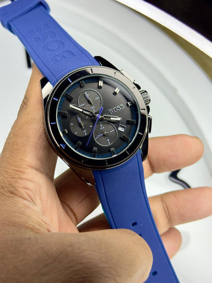 BOSS Men's Chronograph Velocity Silicone Strap Watch | Boss  watch 01 D