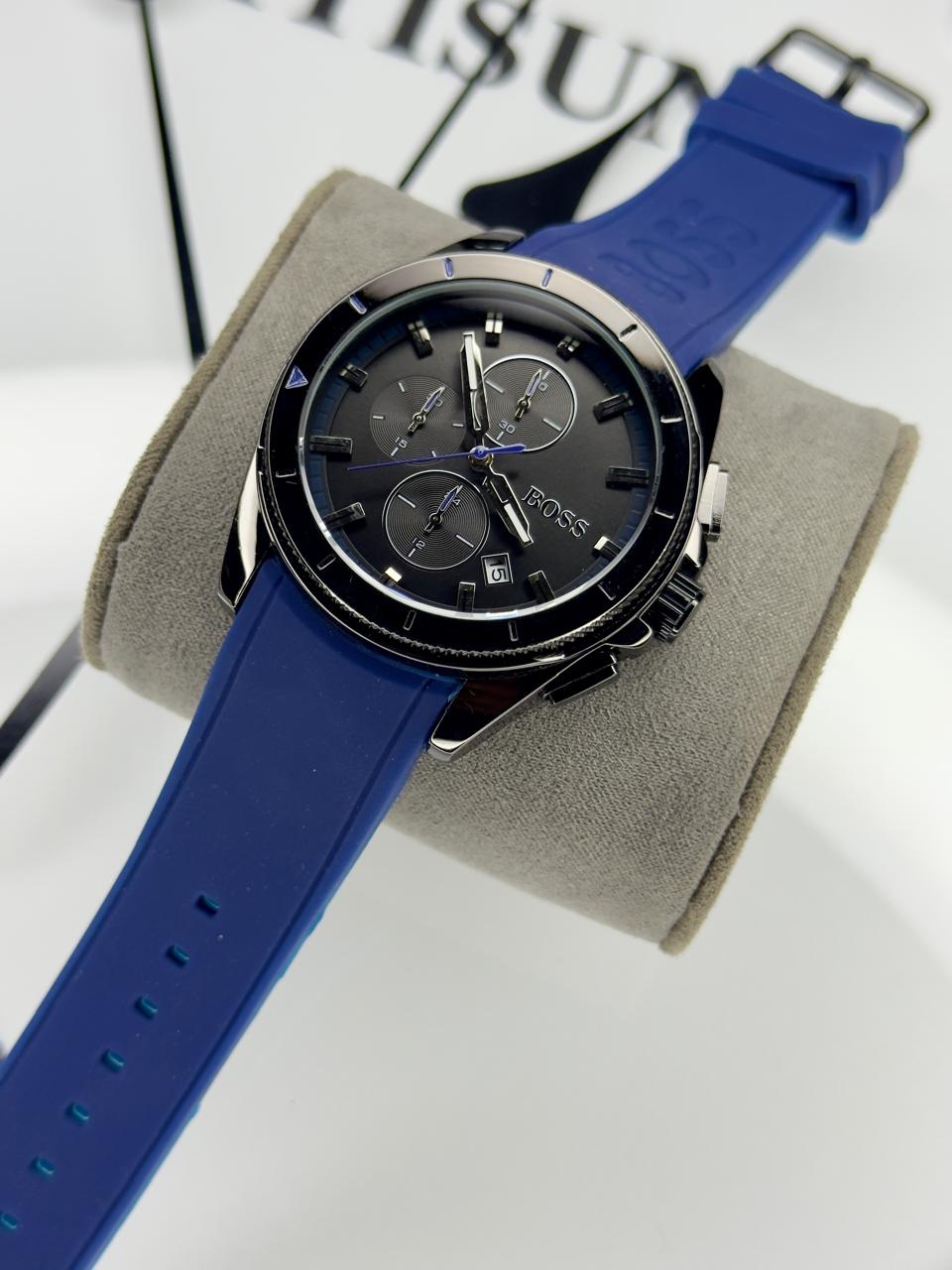 BOSS Men's Chronograph Velocity Silicone Strap Watch | Boss  watch 01 D