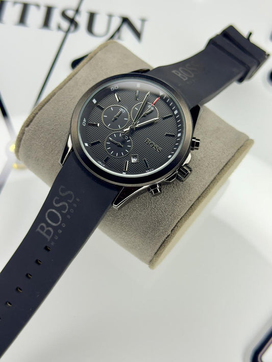 BOSS Men's Chronograph Velocity Silicone Strap Watch | Boss  watch 01 E