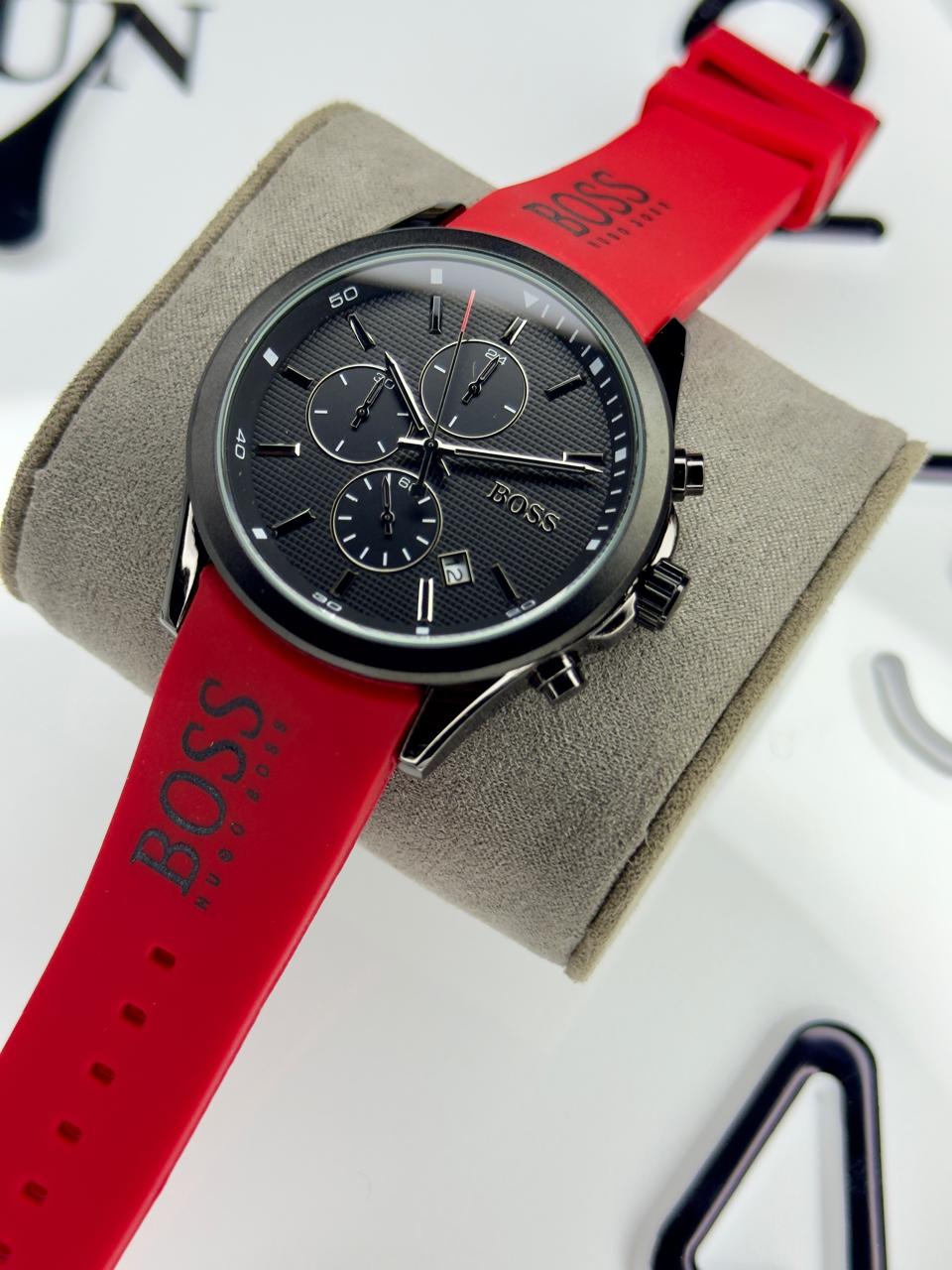 BOSS Men's Chronograph Velocity Silicone Strap Watch | Boss  watch 01 G