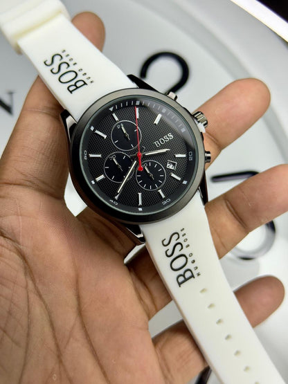 BOSS Men's Chronograph Velocity Silicone Strap Watch | Boss  watch 01 A